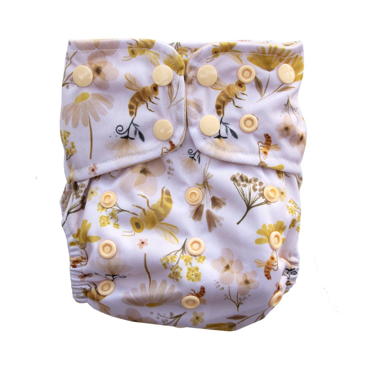 Lighthouse Kids All in One Signature Nappy Bee-All In One Nappy-Lighthouse Kids Co-Bee-The Nappy Market