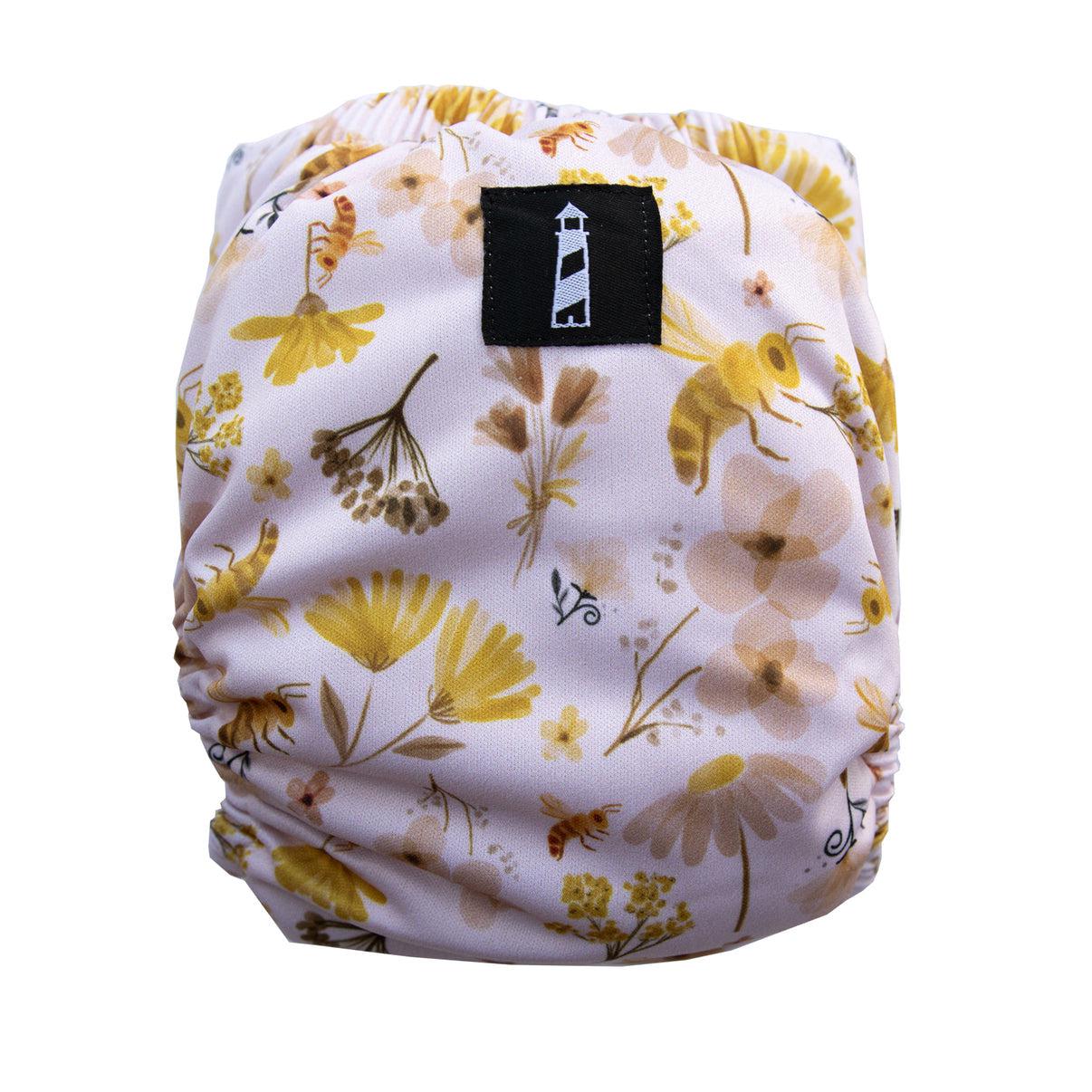 Lighthouse Kids All in One Signature Nappy Bee-All In One Nappy-Lighthouse Kids Co-Bee-The Nappy Market