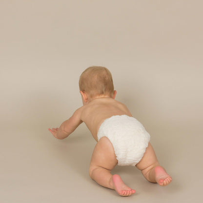 Little Lamb Bamboo Fitted Nappy - Velcro-Fitted Nappy-Little Lamb-Size 2-The Nappy Market