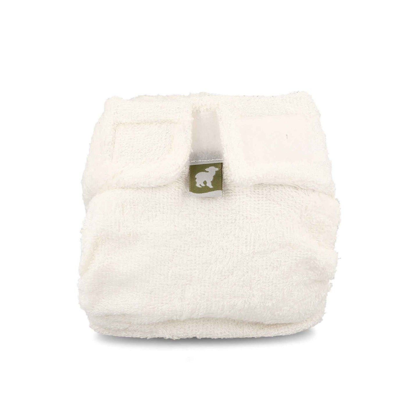 Little Lamb Bamboo Fitted Nappy - Velcro-Fitted Nappy-Little Lamb-Size 2-The Nappy Market