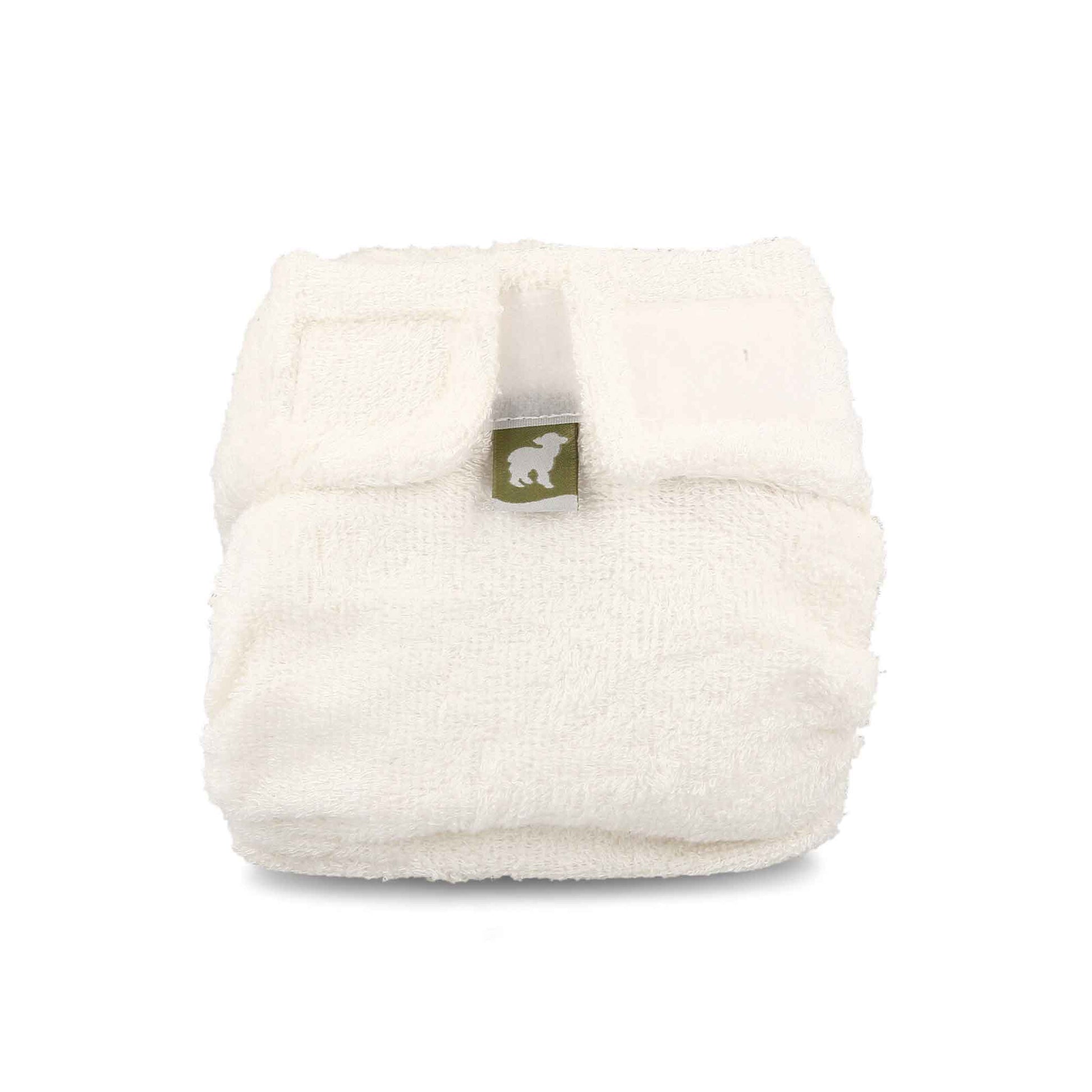 Little Lamb Bamboo Fitted Nappy - Velcro-Fitted Nappy-Little Lamb-Size 2-The Nappy Market
