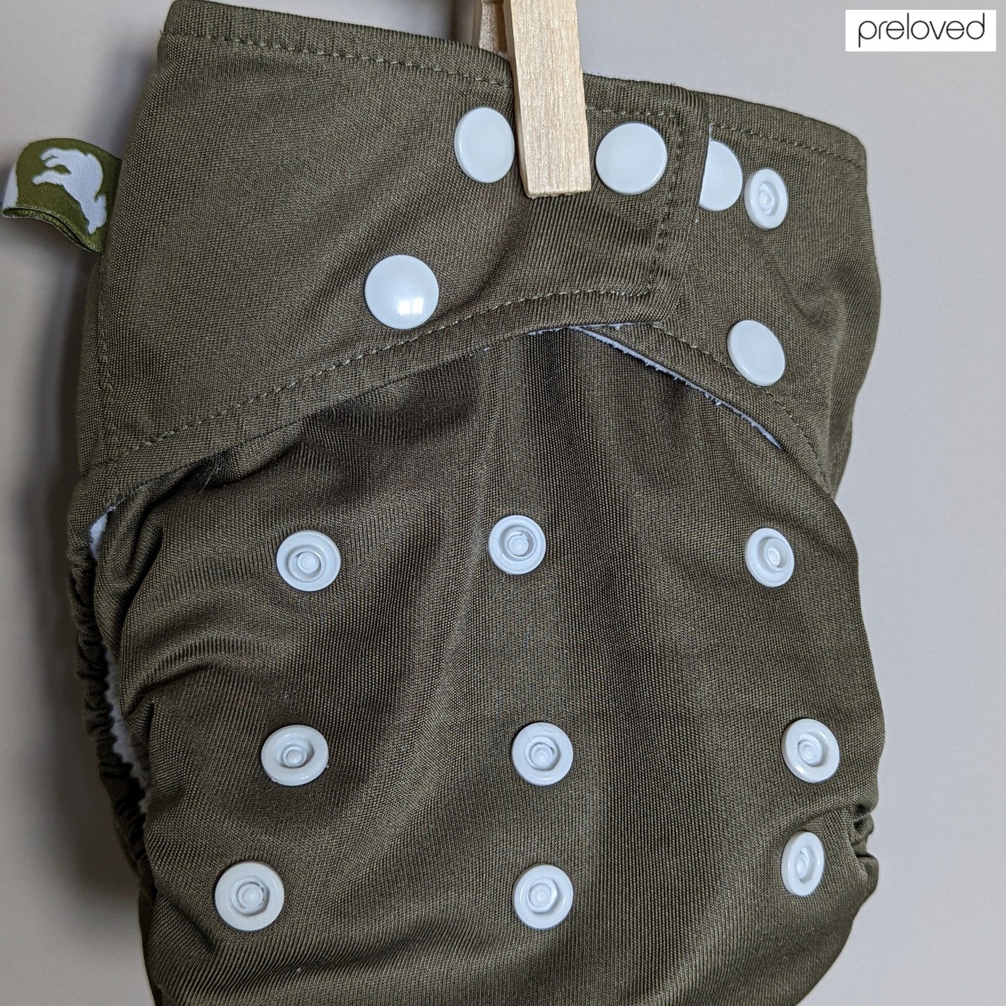 Little Lamb Pocket Nappy-Pocket Nappy-Little Lamb-Olive-The Nappy Market