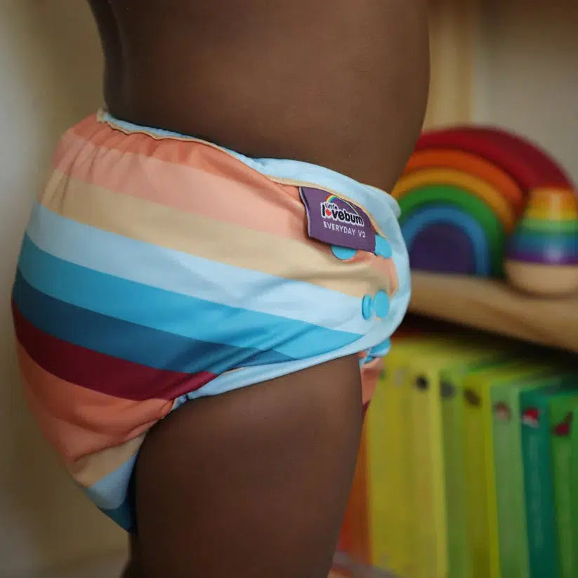 Little Love Bum Everyday V2 Hemp and Bamboo All-in-One Nappy-All In One Nappy-Little Love Bum-Akiho-The Nappy Market