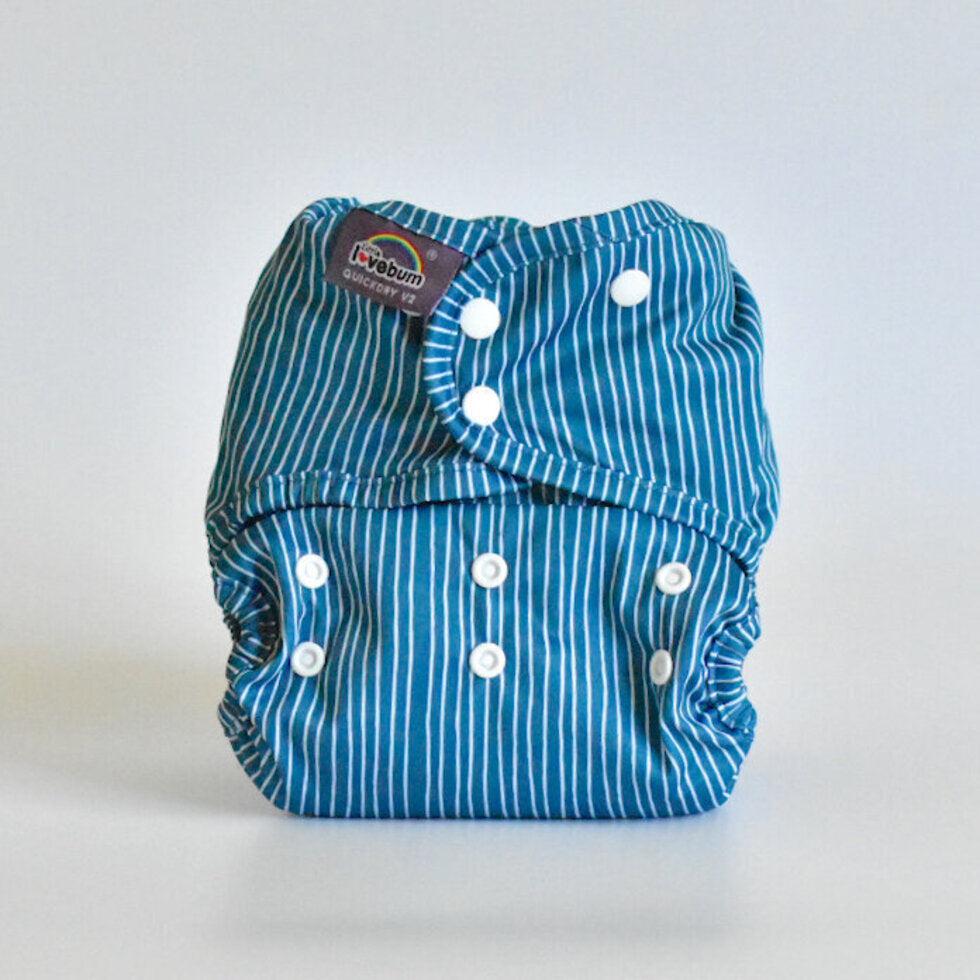 Little Love Bum Everyday V2 Hemp and Bamboo All-in-One Nappy-All In One Nappy-Little Love Bum-Riviera-The Nappy Market