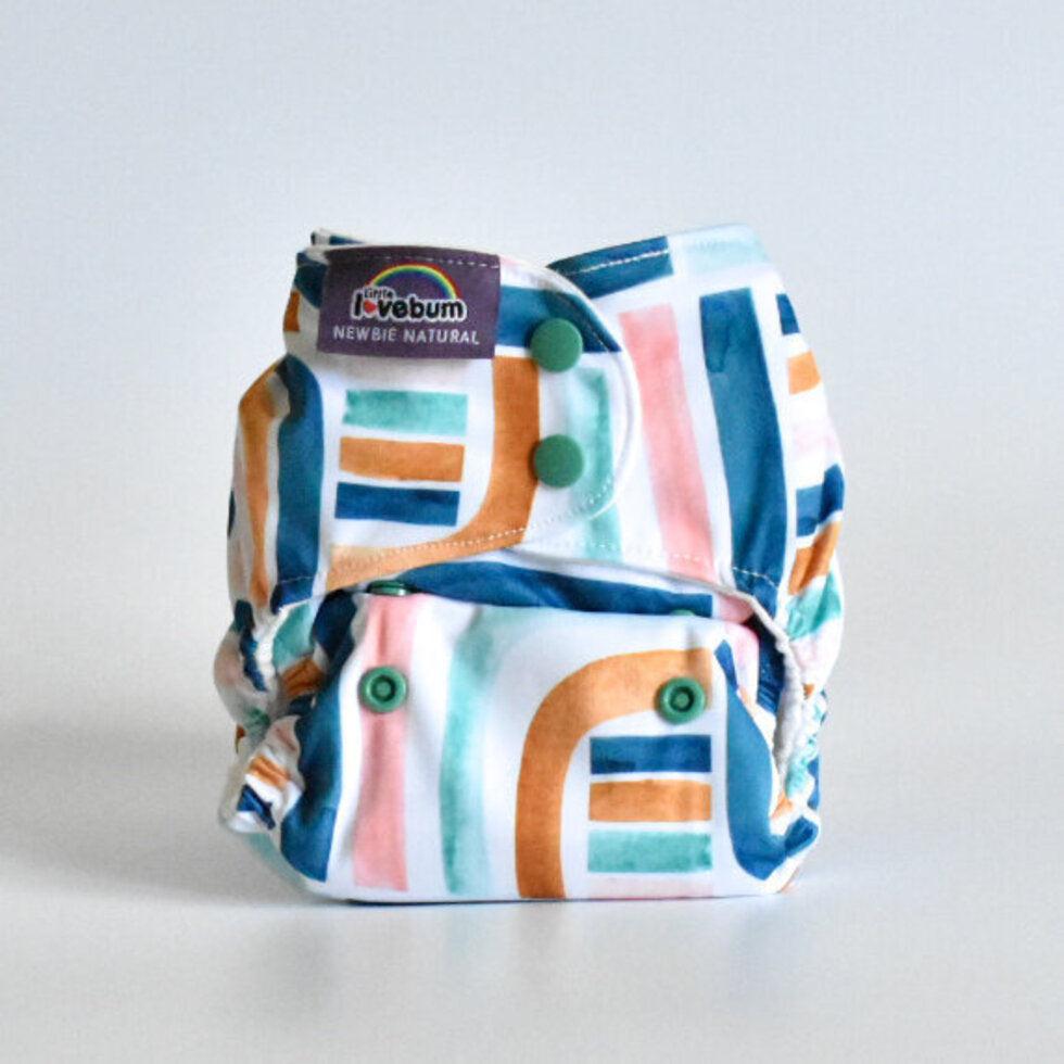 Little Love Bum - Newbie Natural Organic All-in-One Nappy-All In One Nappy-Little Love Bum-Wanderlust-The Nappy Market