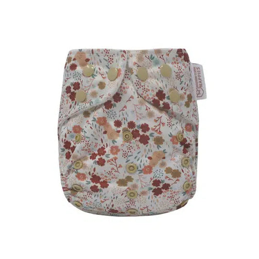 Modern Cloth Nappy Duo Pocket Nappy Flower Garden-Pocket Nappy-Modern Cloth Nappy-The Nappy Market