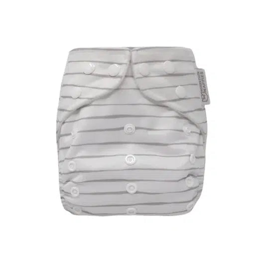 Modern Cloth Nappy Duo Pocket Nappy Silver Tides-Pocket Nappy-Modern Cloth Nappy-The Nappy Market