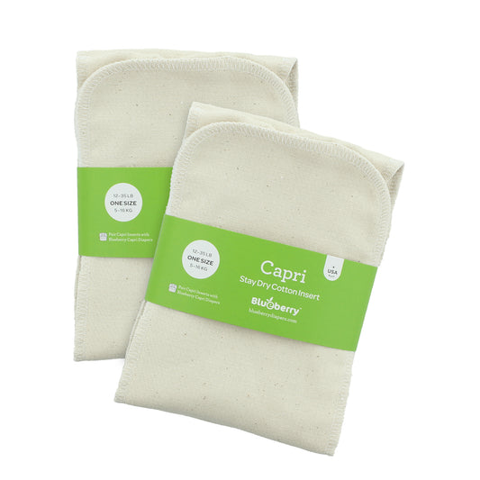 Blueberry Capri Organic Cotton Insert 2 pack-Insert-Blueberry-Newborn-The Nappy Market