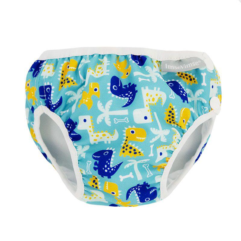 ImseVimse Swim Nappy Turquoise Dino-Swim Nappy-ImseVimse-S (6-8kg)-The Nappy Market