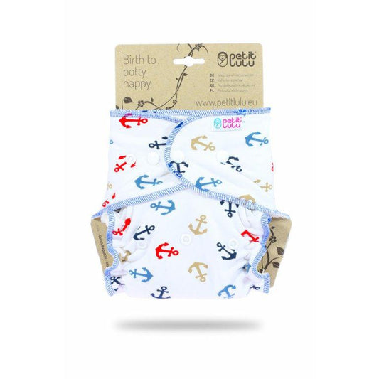 Petit Lulu All in One Nappy Anchors-Fitted Nappy-Petit Lulu-The Nappy Market