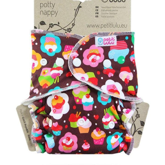 Petit Lulu All in One Nappy Cupcakes-Fitted Nappy-Petit Lulu-The Nappy Market