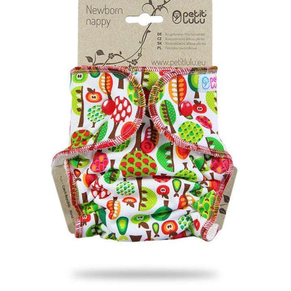 Petit Lulu Newborn Fitted Nappy Fruit Trees-Fitted Nappy-Petit Lulu-The Nappy Market