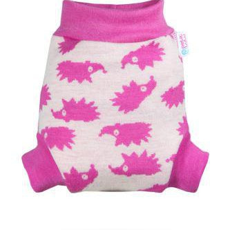 Petit Lulu Wool Nappy Cover Pink Hedgies-Wrap-Petit Lulu-Large-The Nappy Market