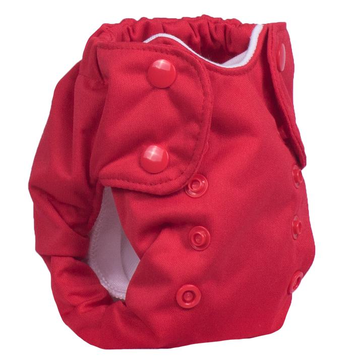 Smart Bottoms Born Smart 2.0 Newborn Cloth Nappy-All In One Nappy-Smart Bottoms-Basic Red-The Nappy Market