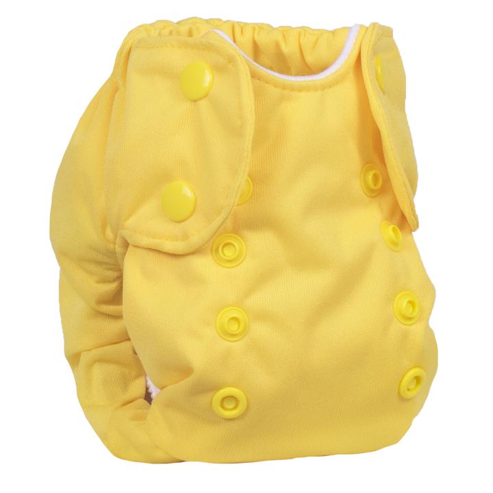 Smart Bottoms Born Smart 2.0 Newborn Cloth Nappy-All In One Nappy-Smart Bottoms-Basic Yellow-The Nappy Market
