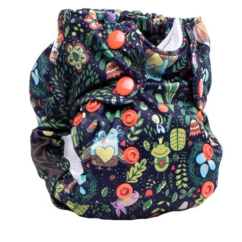Smart Bottoms Born Smart 2.0 Newborn Cloth Nappy-All In One Nappy-Smart Bottoms-Enchanted-The Nappy Market