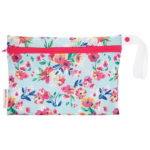 Smart Bottoms Clutch Wet Bag-Wet Bag-Smart Bottoms-Aqua Floral-The Nappy Market