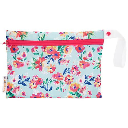 Smart Bottoms Clutch Wet Bag-Wet Bag-Smart Bottoms-Aqua Floral-The Nappy Market