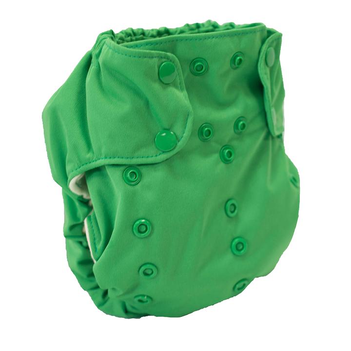 Smart Bottoms - 3.1 All in One Organic Cloth Nappy-All in One Nappy-Smart Bottoms-Basic Green-The Nappy Market