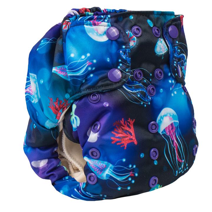 Smart Bottoms - 3.1 All in One Organic Cloth Nappy-All in One Nappy-Smart Bottoms-Ocean Blooms-The Nappy Market