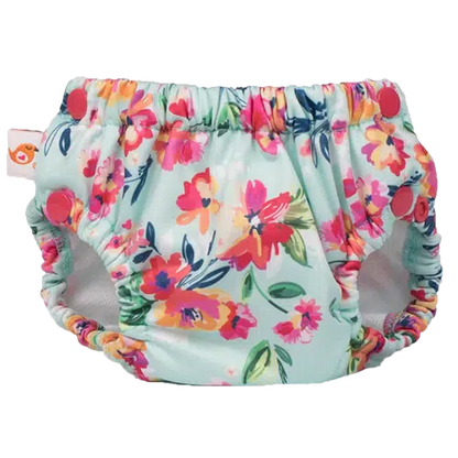 Smart Bottoms Lil Swimmers Swim Nappy - Large 30-50lbs-Swim Nappy-Smart Bottoms-Aqua Floral-The Nappy Market