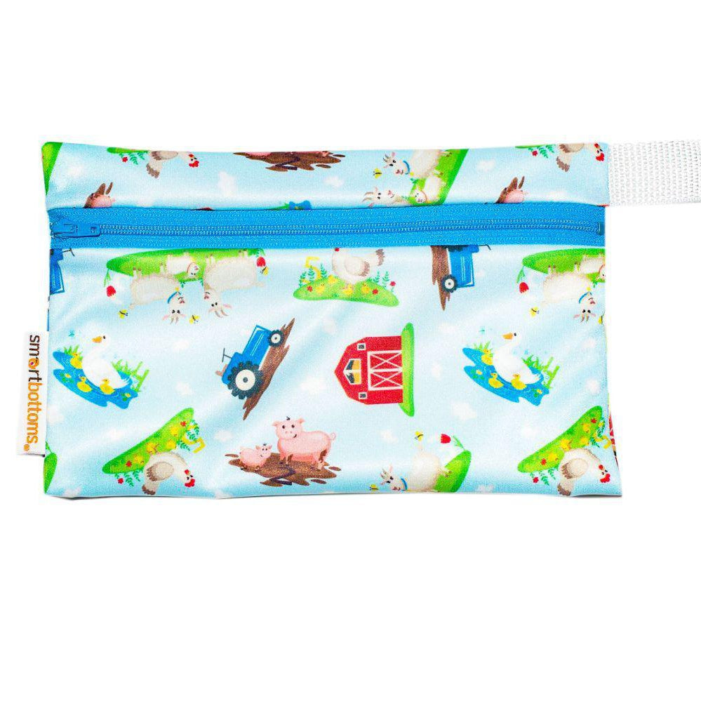 Smart Bottoms Mini Wet Bag Wipes Pouch-Wet Bag-Smart Bottoms-Barnyard Babies-The Nappy Market