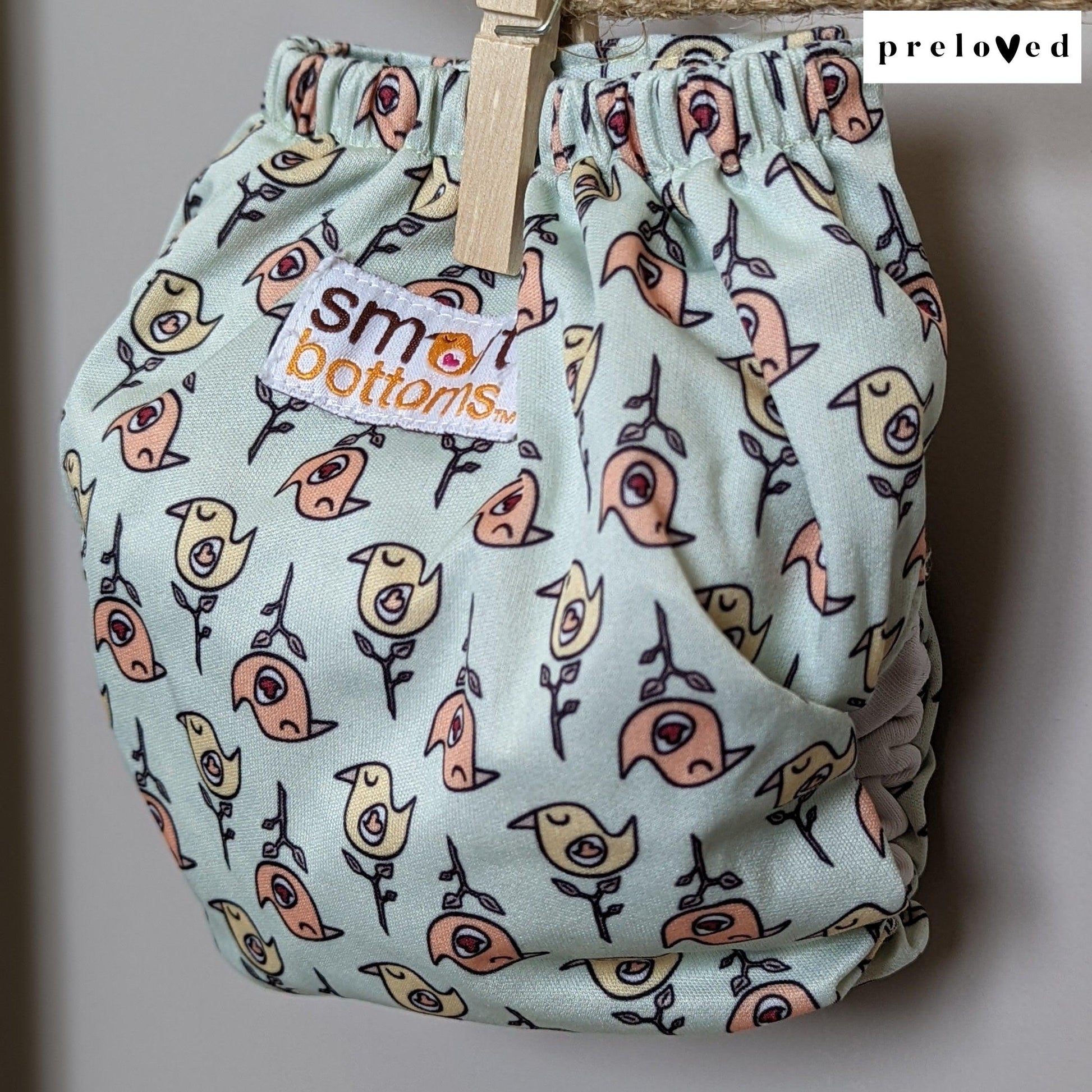 Smart Bottoms Organic AIO-All In One Nappy-Smart Bottoms-Birds-The Nappy Market