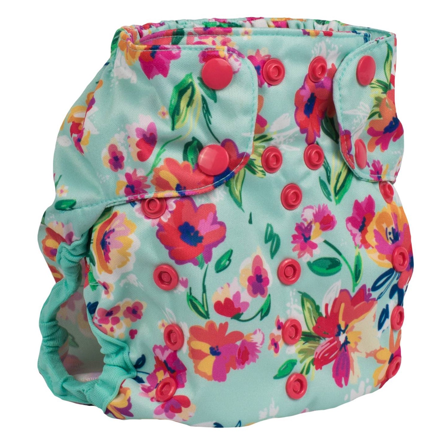 Smart Bottoms Too Smart Cover 2.0-Wrap-Smart Bottoms-Aqua Floral-The Nappy Market