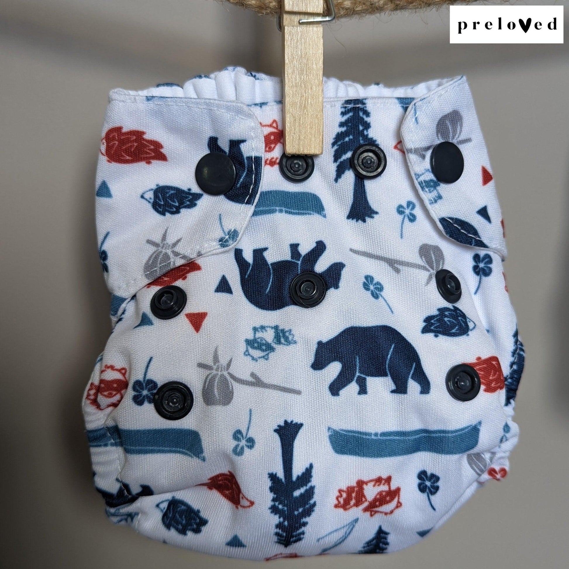 Thirsties Natural All in One Nappy - Newborn-All In One Nappy-Thirsties-Forest-The Nappy Market
