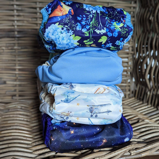 Top up Nappy Bundle Premium All in One-Bundle-The Nappy Market-Boy/Neutral Mix-4 Nappies-The Nappy Market