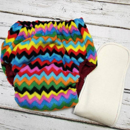 Topsy and Bo Pull Up Nappy Large Rainbow Zigzag-Pull Up Nappy-Topsy and Bo-The Nappy Market