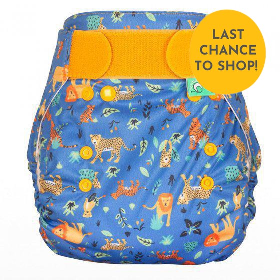 Tots Bots PeeNut Nappy Wrap - Size 2-Wrap-Tots Bots-Cobalt Cats-The Nappy Market