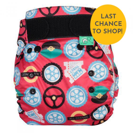 Tots Bots PeeNut Bamboozle Nappy Cover MULTIPLE PATTERNS - Size 2-Wrap-Tots Bots-Wheels on the Bus-The Nappy Market
