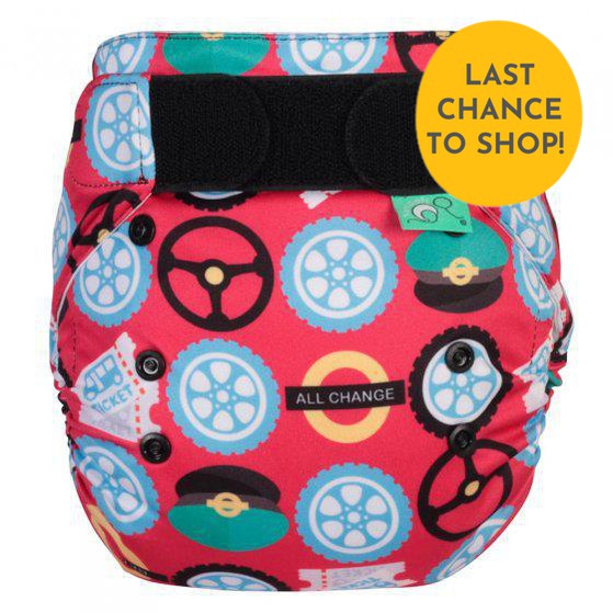 Tots Bots Easyfit All in One Nappy-All in One Nappy-Tots Bots-Wheels on the Bus-The Nappy Market